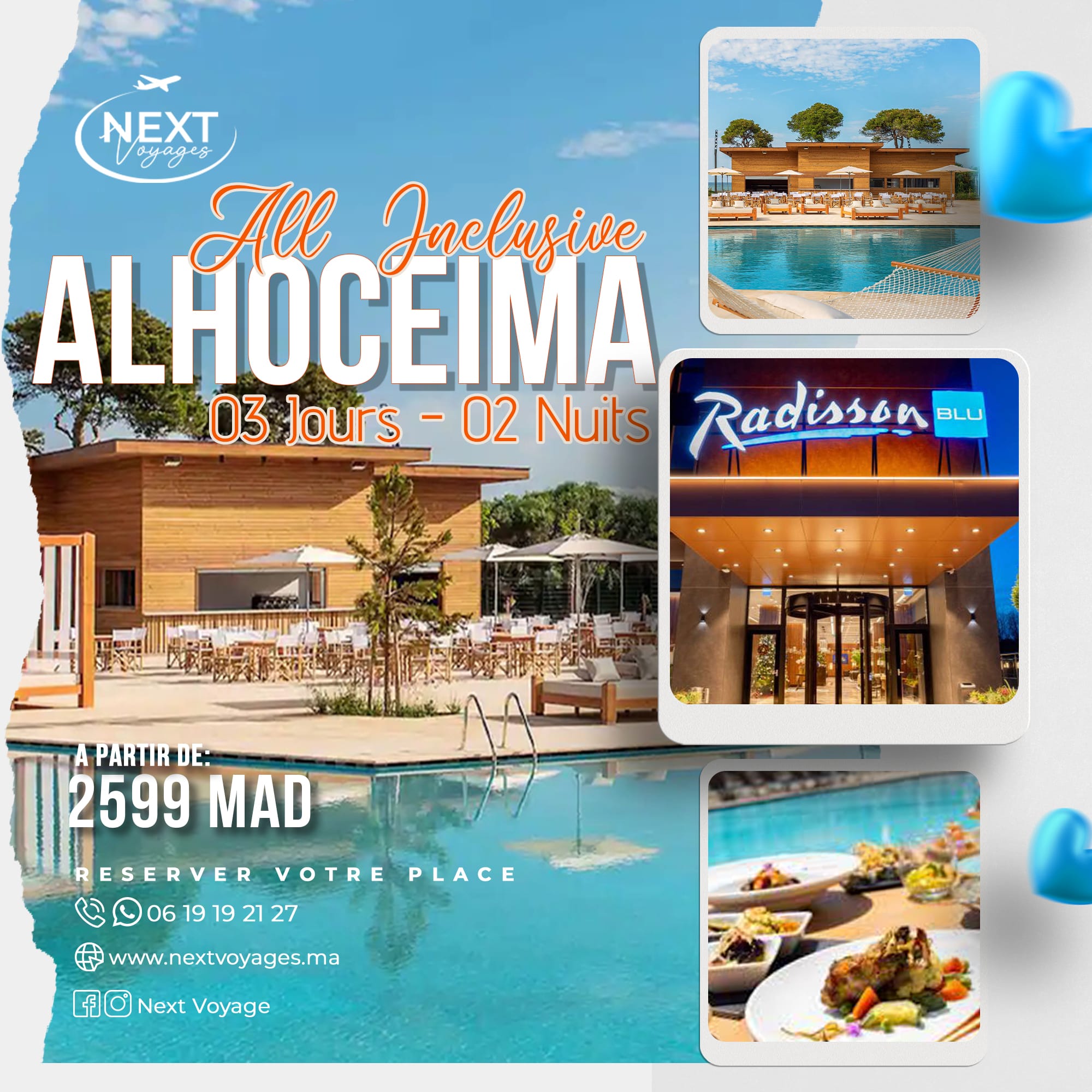 ALHOCEIMA RADISSON BLU ALL INCLUSIVE  03 JOURS / 02 NUITS