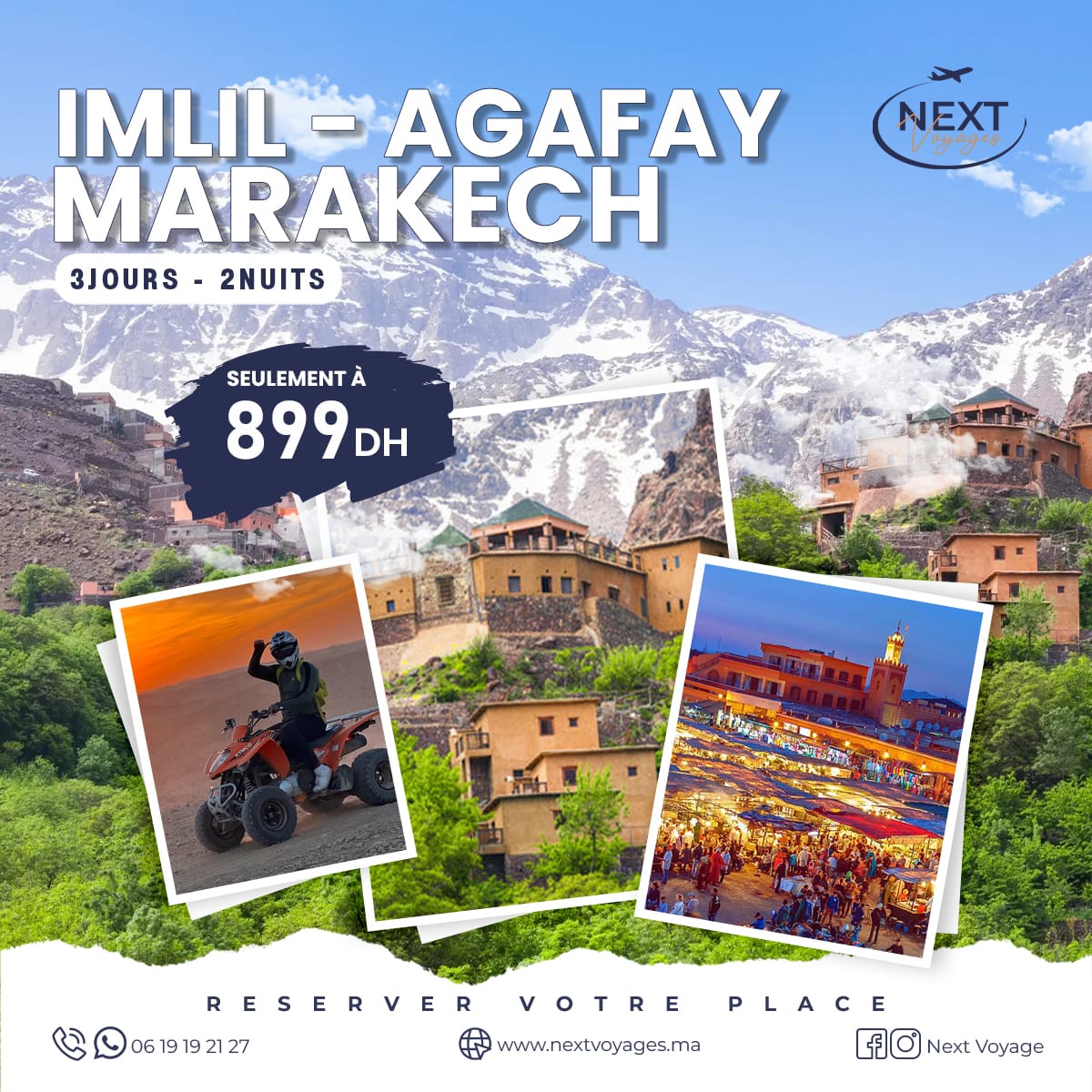 IMLIL & MARRAKECH & AGAFAY 03 JOURS / 02 NUITS