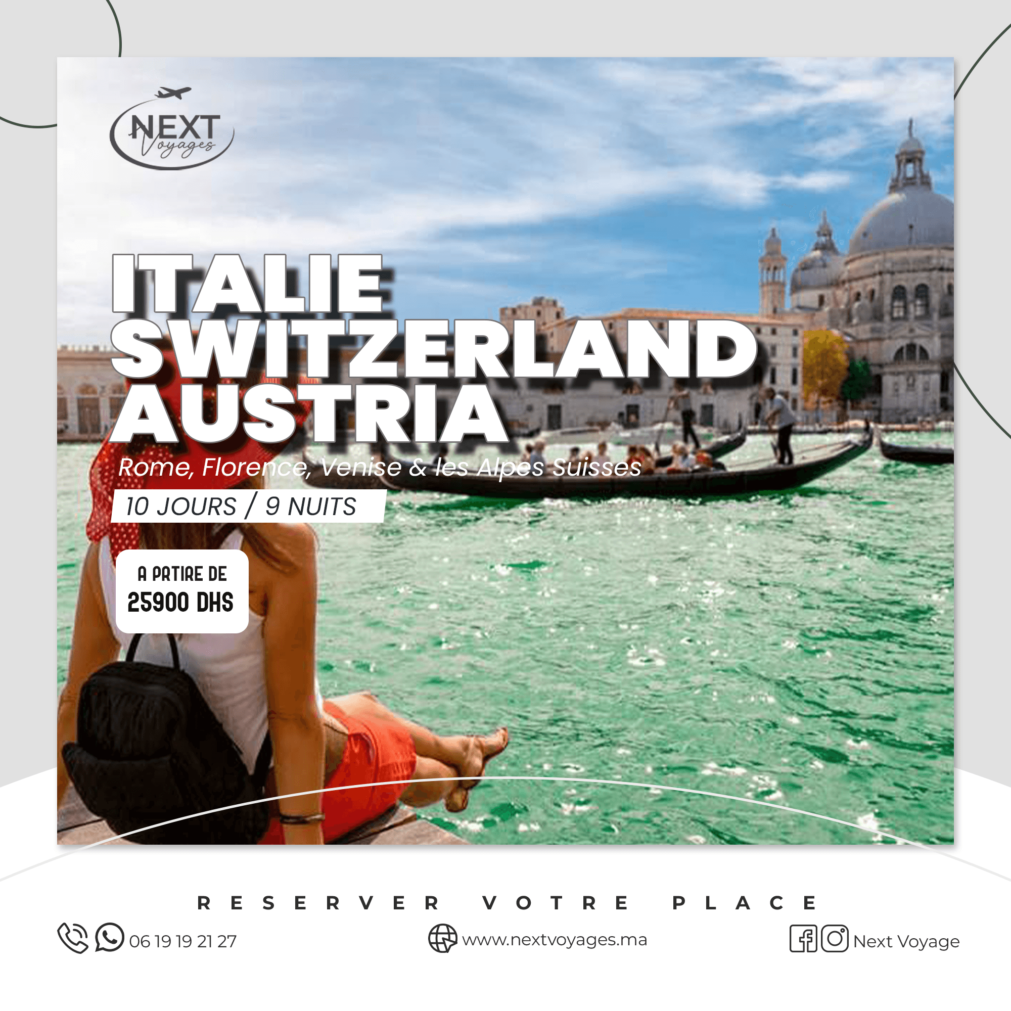 Circuit Européen : ITALIE – SWITZERLAND – AUSTRIA (10J / 9N)