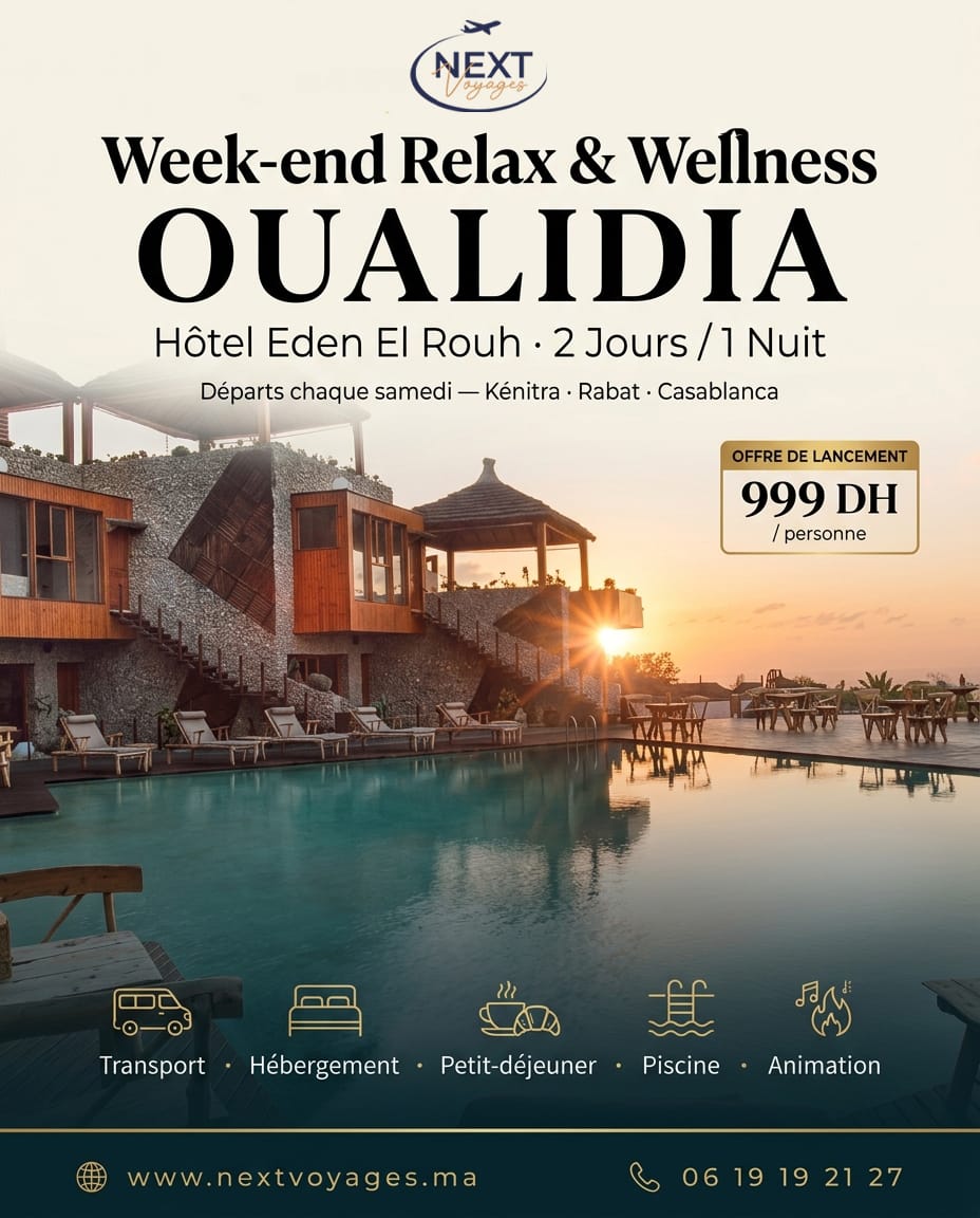 Week-end Relax à Oualidia - Hôtel Eden El Rouh